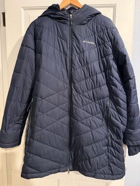 Columbia Heavenly Long Hooded Quilted Puffer Jacket 3X